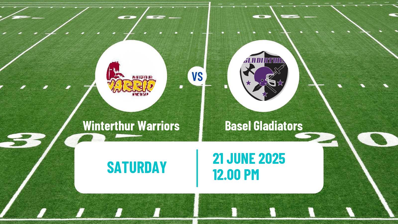 American football Swiss NLA American Football Winterthur Warriors - Basel Gladiators