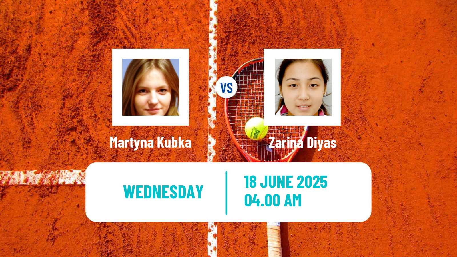 Tennis ITF W35 H Tauste Women Martyna Kubka - Zarina Diyas