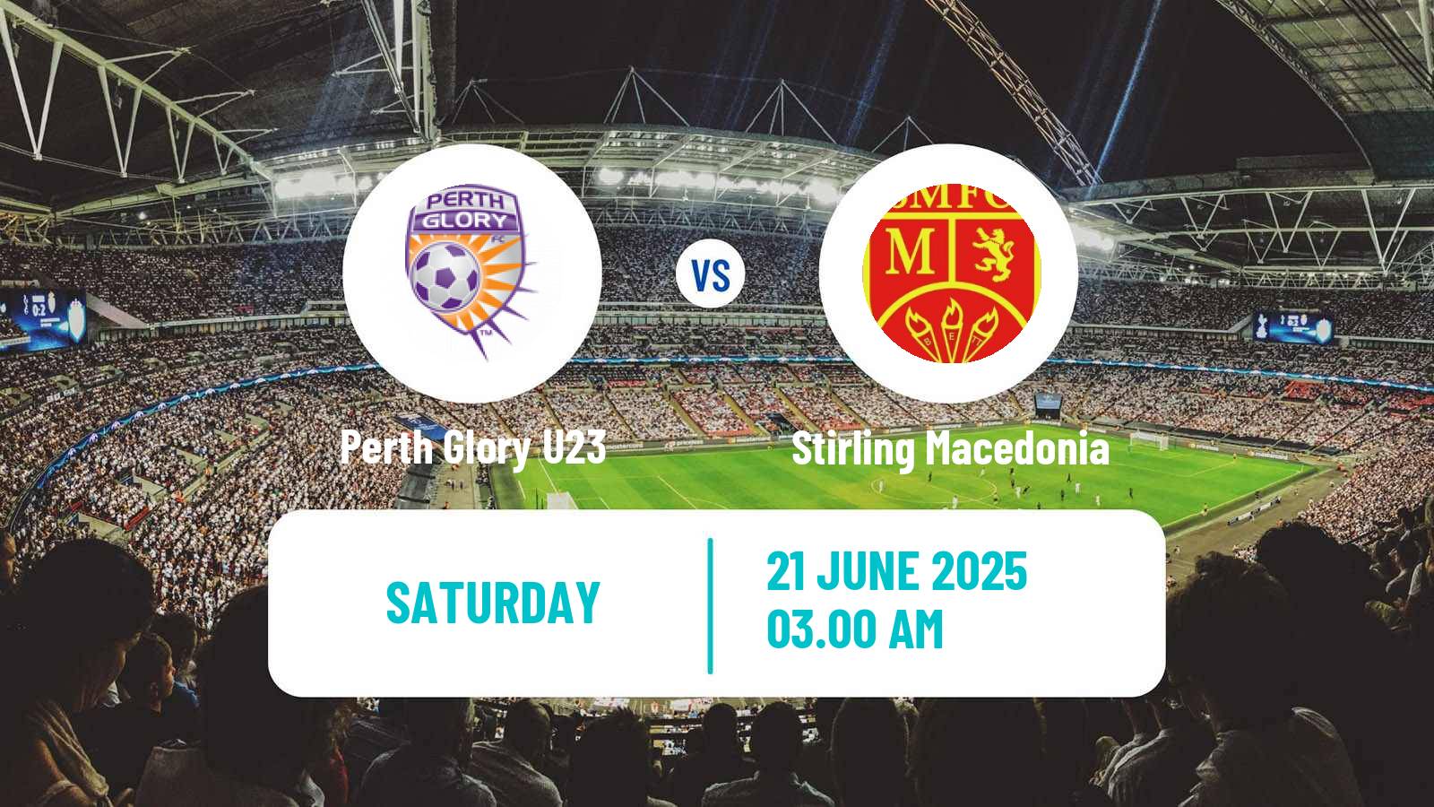 Soccer Australian NPL Western Australia Perth Glory U23 - Stirling Macedonia