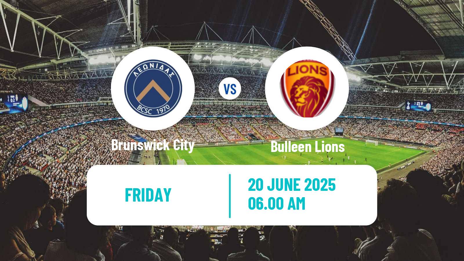 Soccer Australian Victoria Premier League Brunswick City - Bulleen Lions