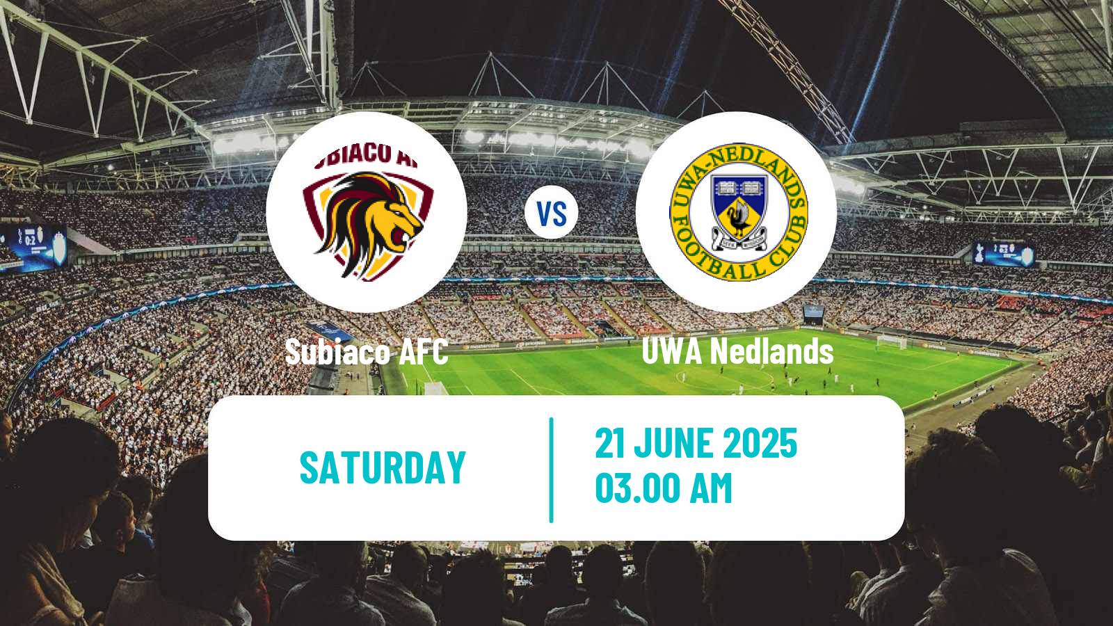 Soccer Australian WA State League Subiaco - UWA Nedlands