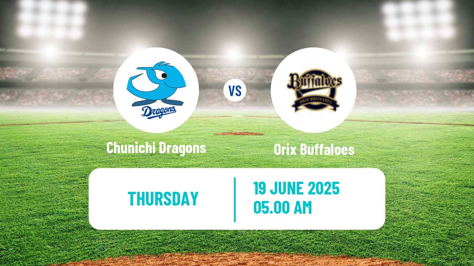 Baseball NPB Chunichi Dragons - Orix Buffaloes