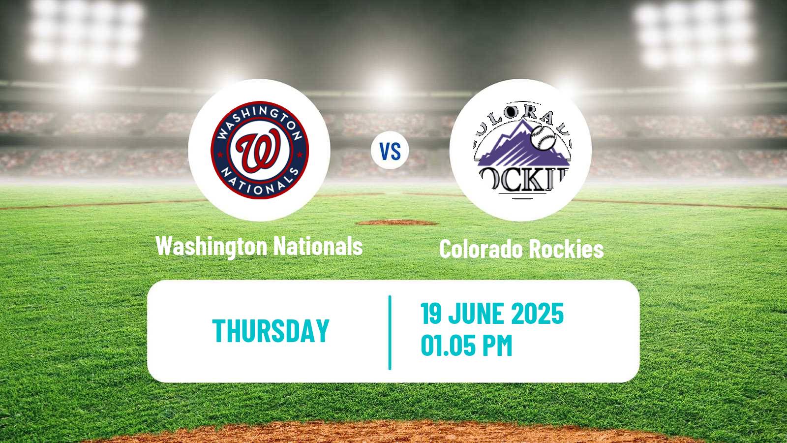 Baseball MLB Washington Nationals - Colorado Rockies