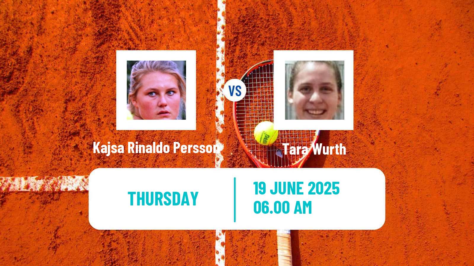 Tennis ITF W75 Zagreb 2 Women Kajsa Rinaldo Persson - Tara Wurth