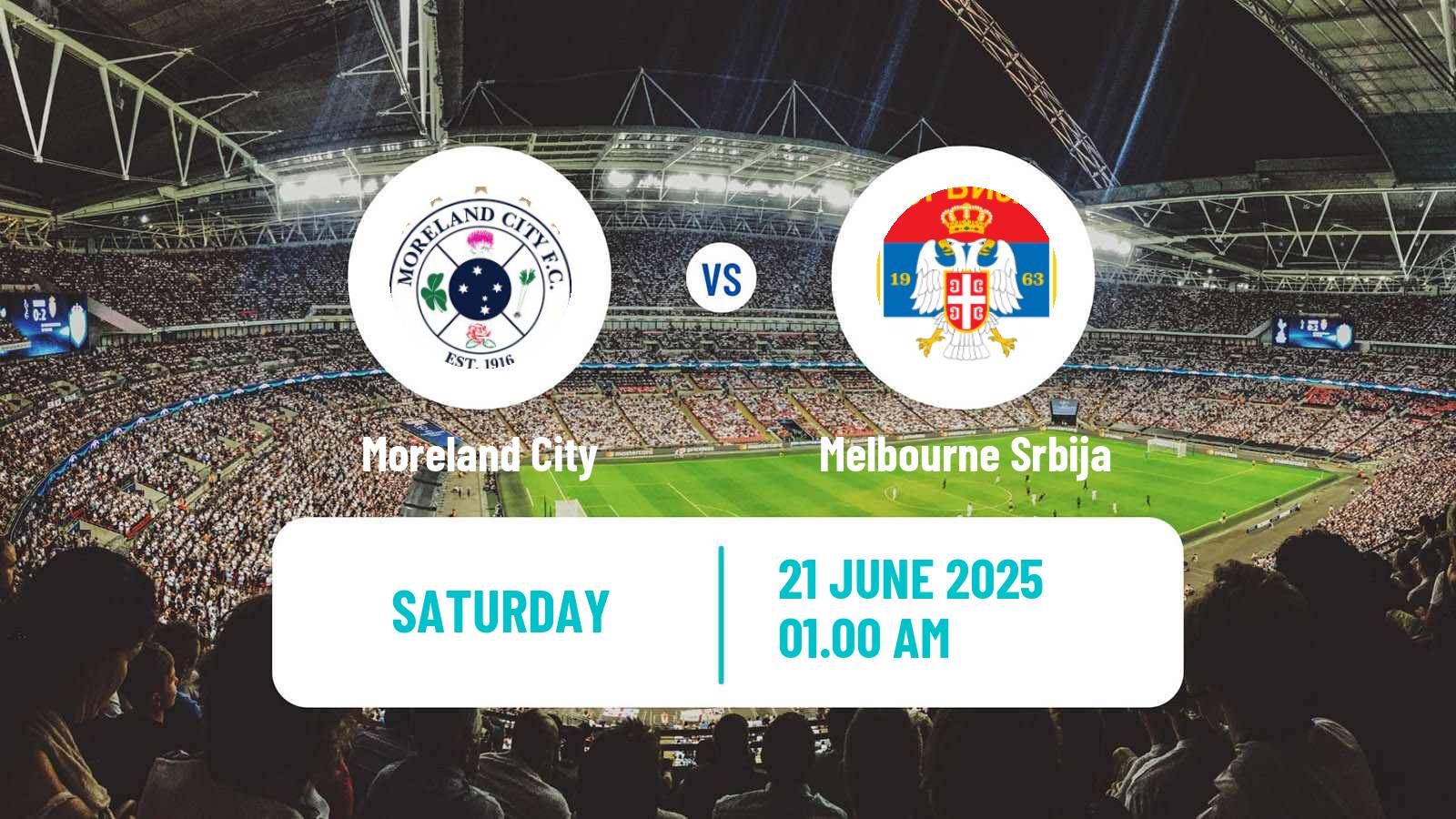 Soccer Australian Victoria Premier League Moreland City - Melbourne Srbija
