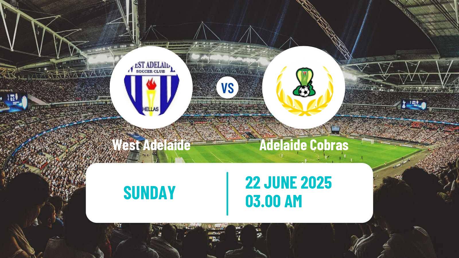 Soccer Australian SA State League West Adelaide - Adelaide Cobras