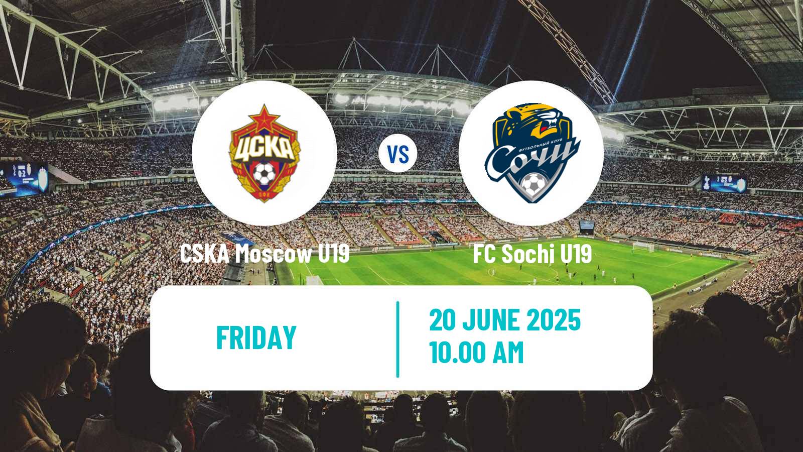 Football Russian Youth League CSKA Moscow U19 - Sochi U19