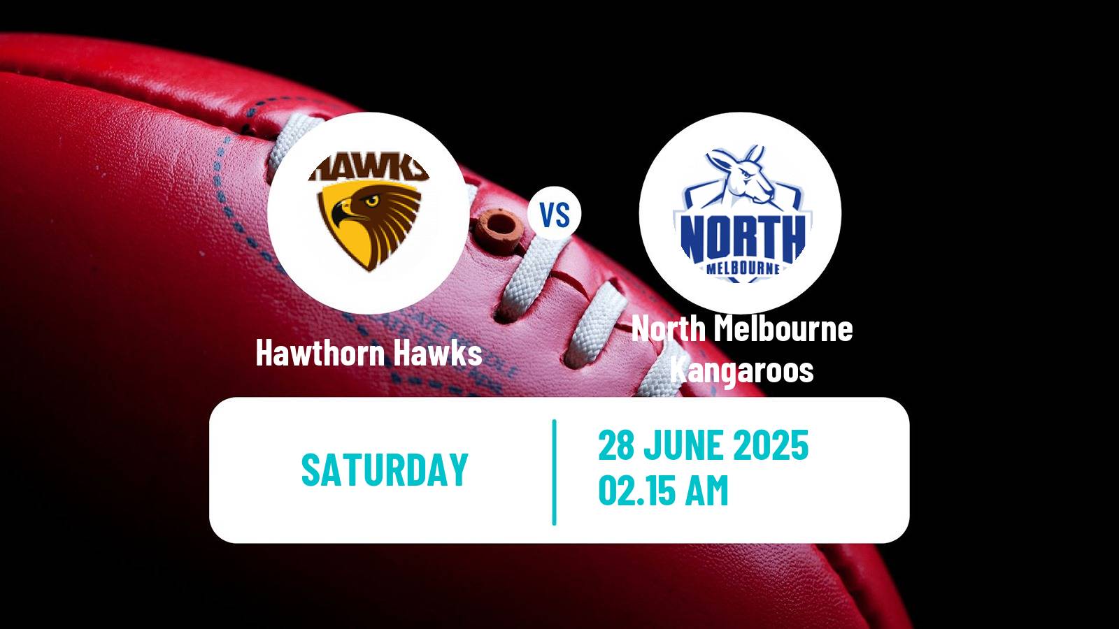 Aussie rules AFL Hawthorn Hawks - North Melbourne Kangaroos