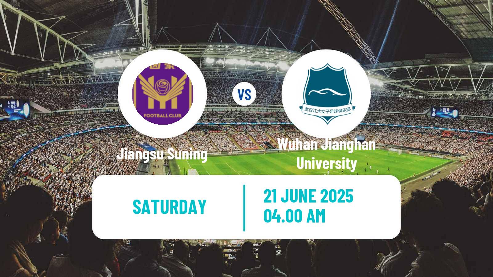 Soccer Chinese Super League Women Jiangsu Suning - Wuhan Jianghan University