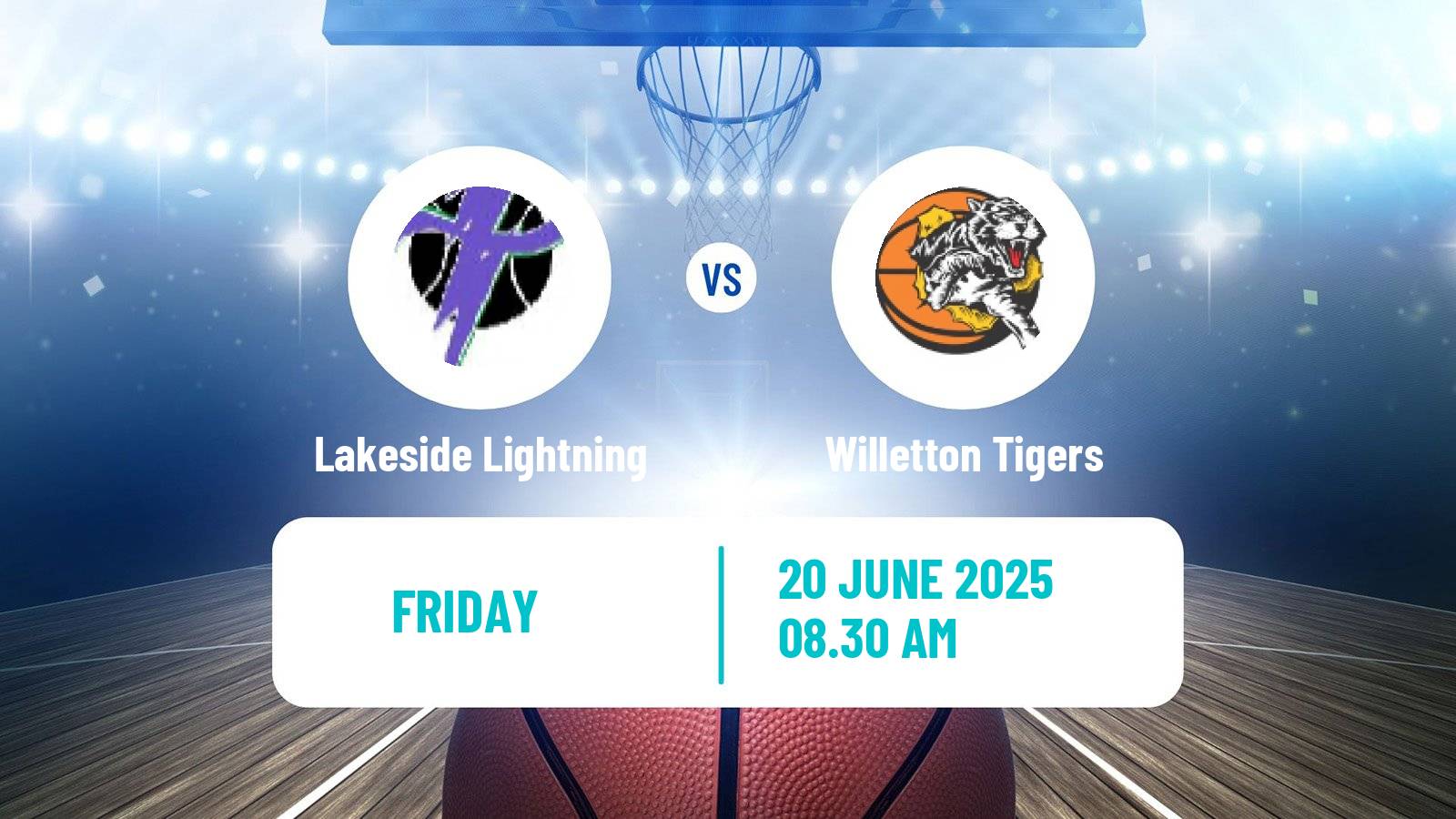 Basketball Australian NBL1 West Lakeside Lightning - Willetton Tigers