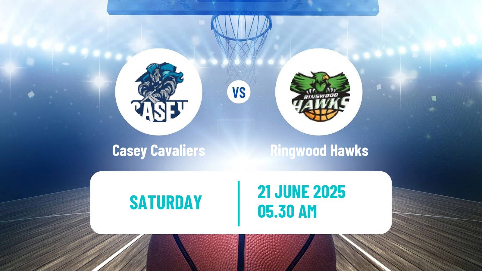 Basketball Australian NBL1 South Casey Cavaliers - Ringwood Hawks
