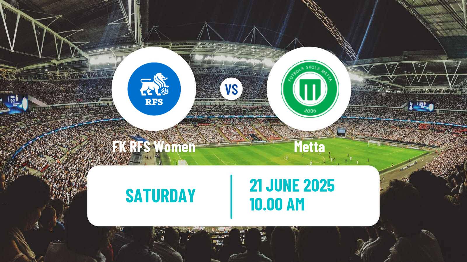 Soccer Latvian 1 Liga Women RFS - Metta