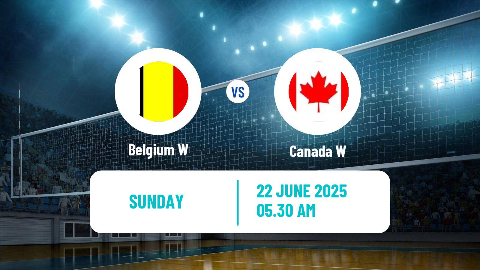 Volleyball Nations League Volleyball Women Belgium W - Canada W