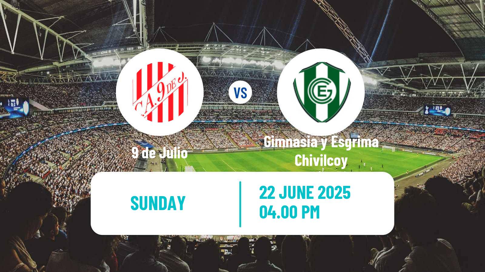 Soccer Argentinian Torneo Federal 9 de Julio - Gimnasia y Esgrima Chivilcoy