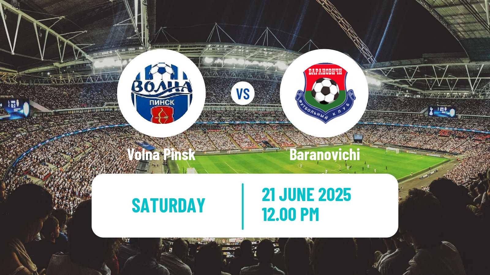 Soccer Belarusian Pershaya Liga Volna Pinsk - Baranovichi