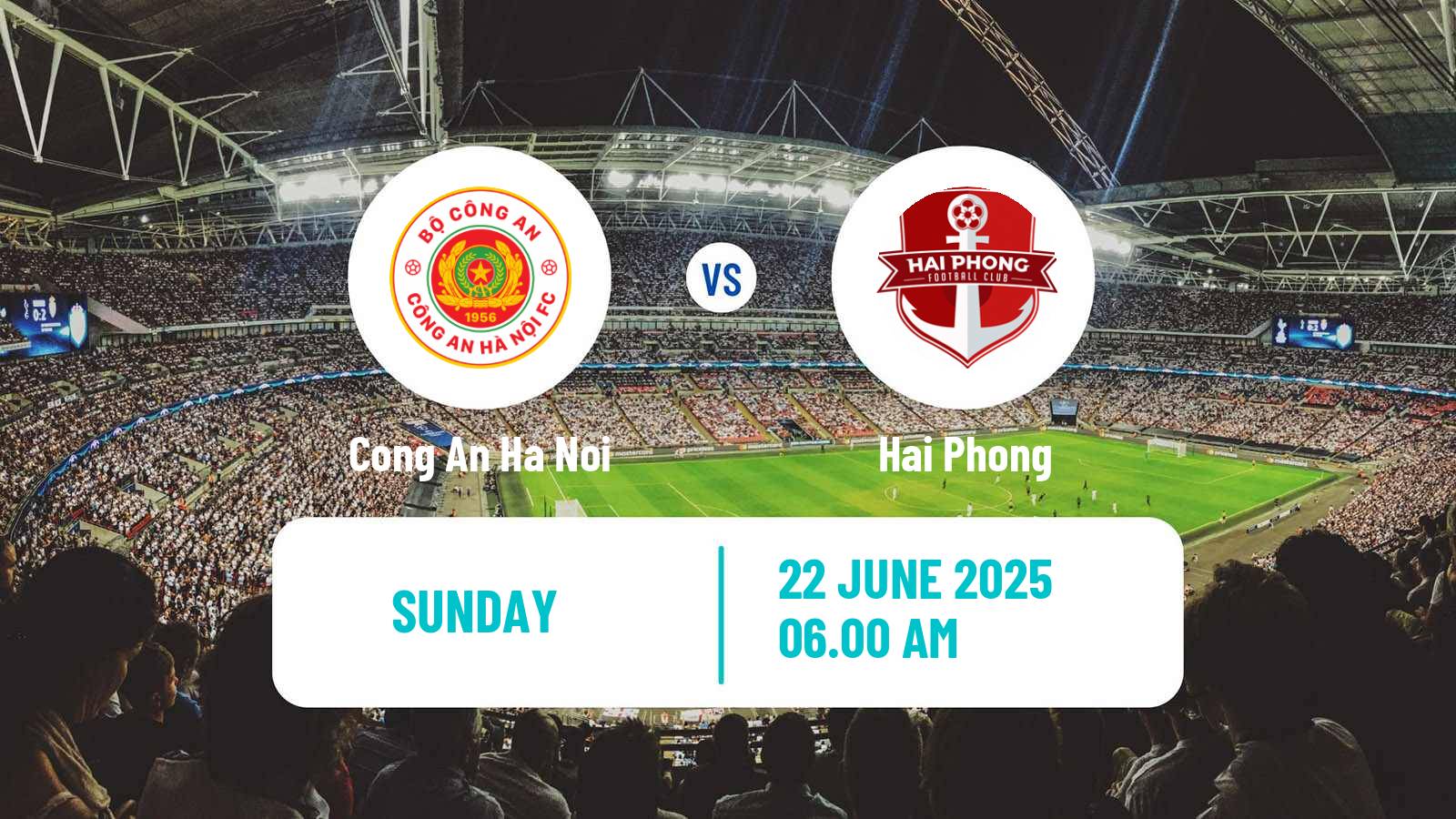 Soccer Vietnamese V League 1 Cong An Ha Noi - Hai Phong