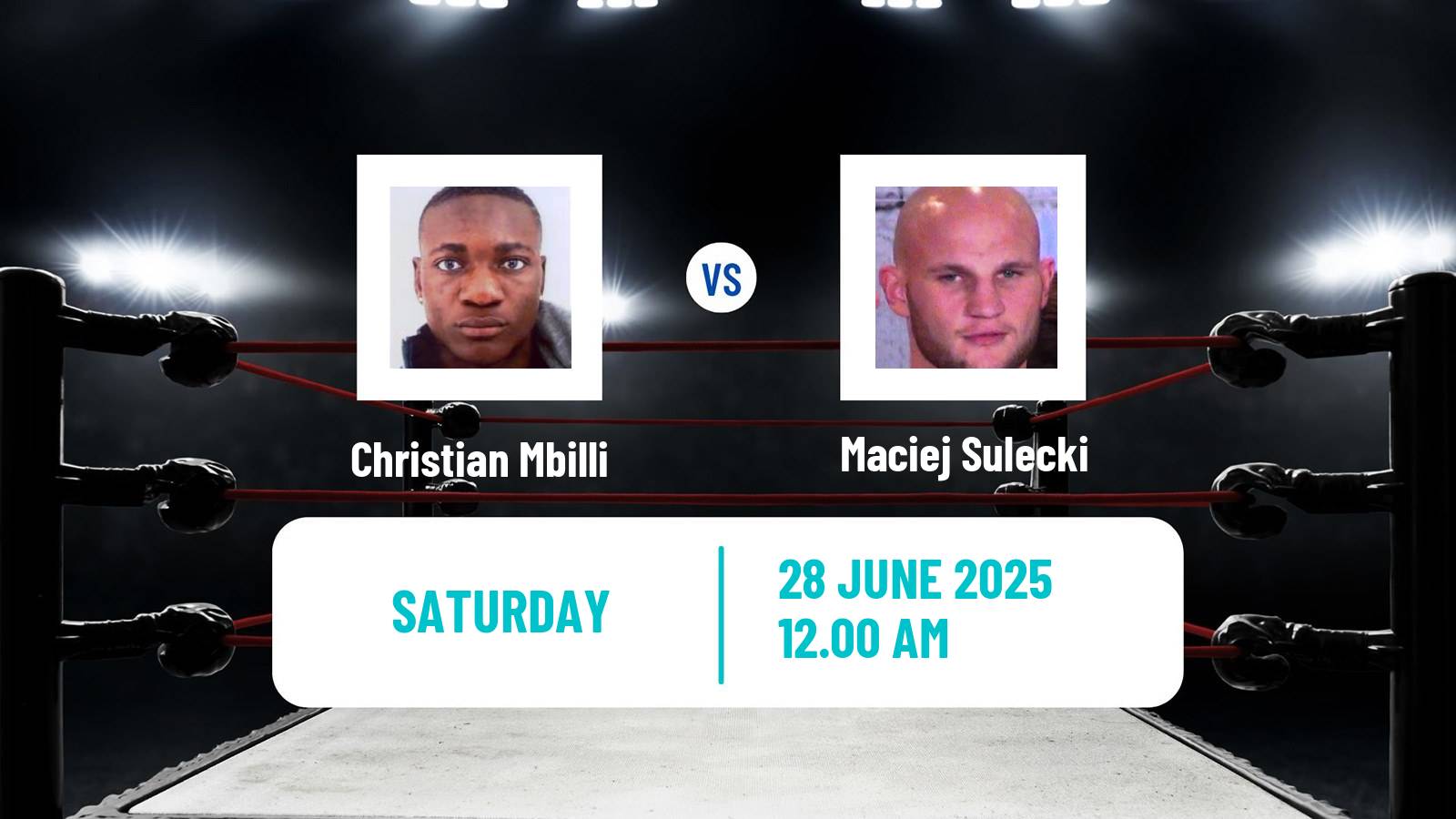 Boxing Super Middleweight WBC Title Men Christian Mbilli - Maciej Sulecki