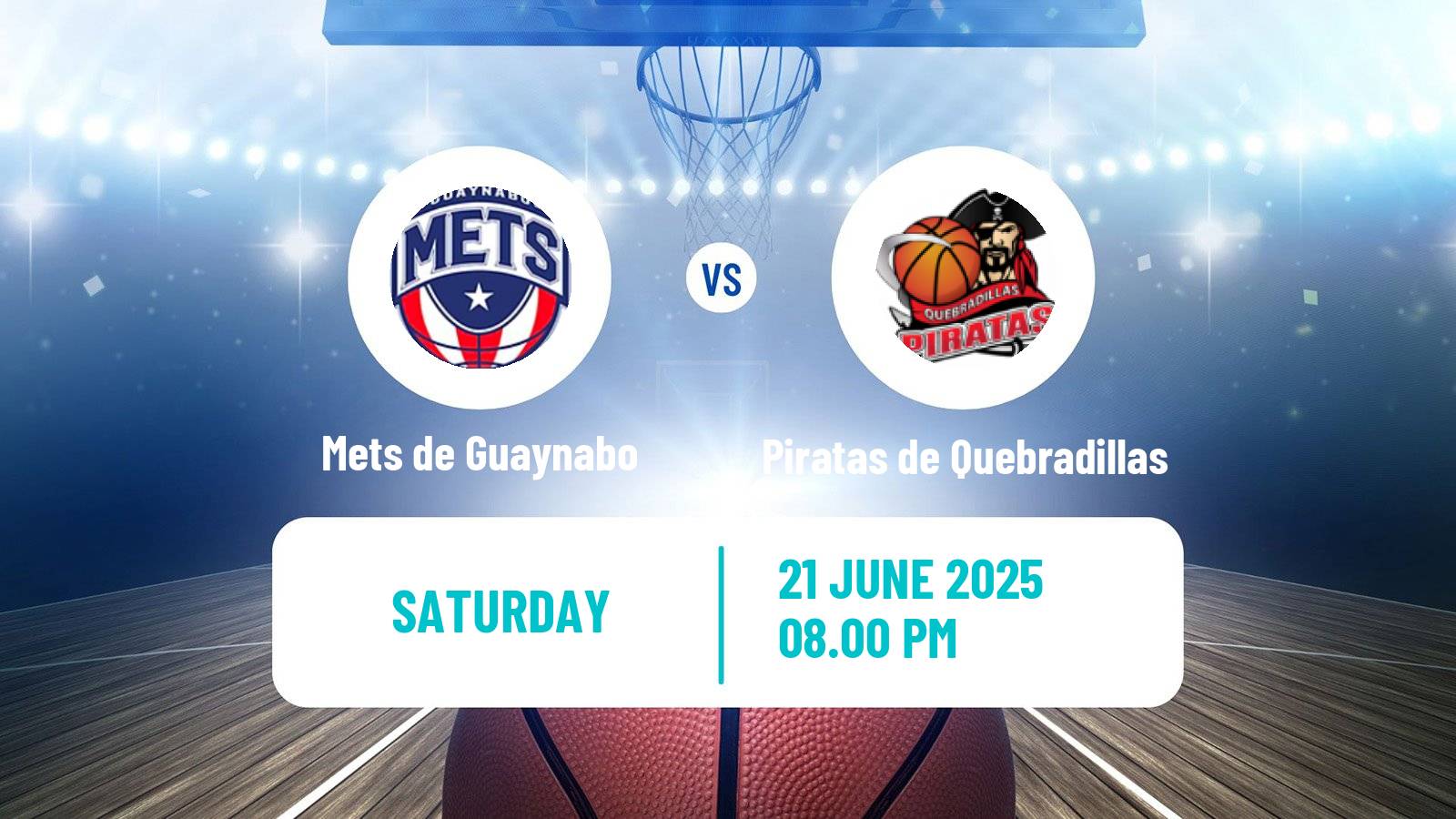 Basketball Puerto Rican BSN Mets de Guaynabo - Piratas de Quebradillas