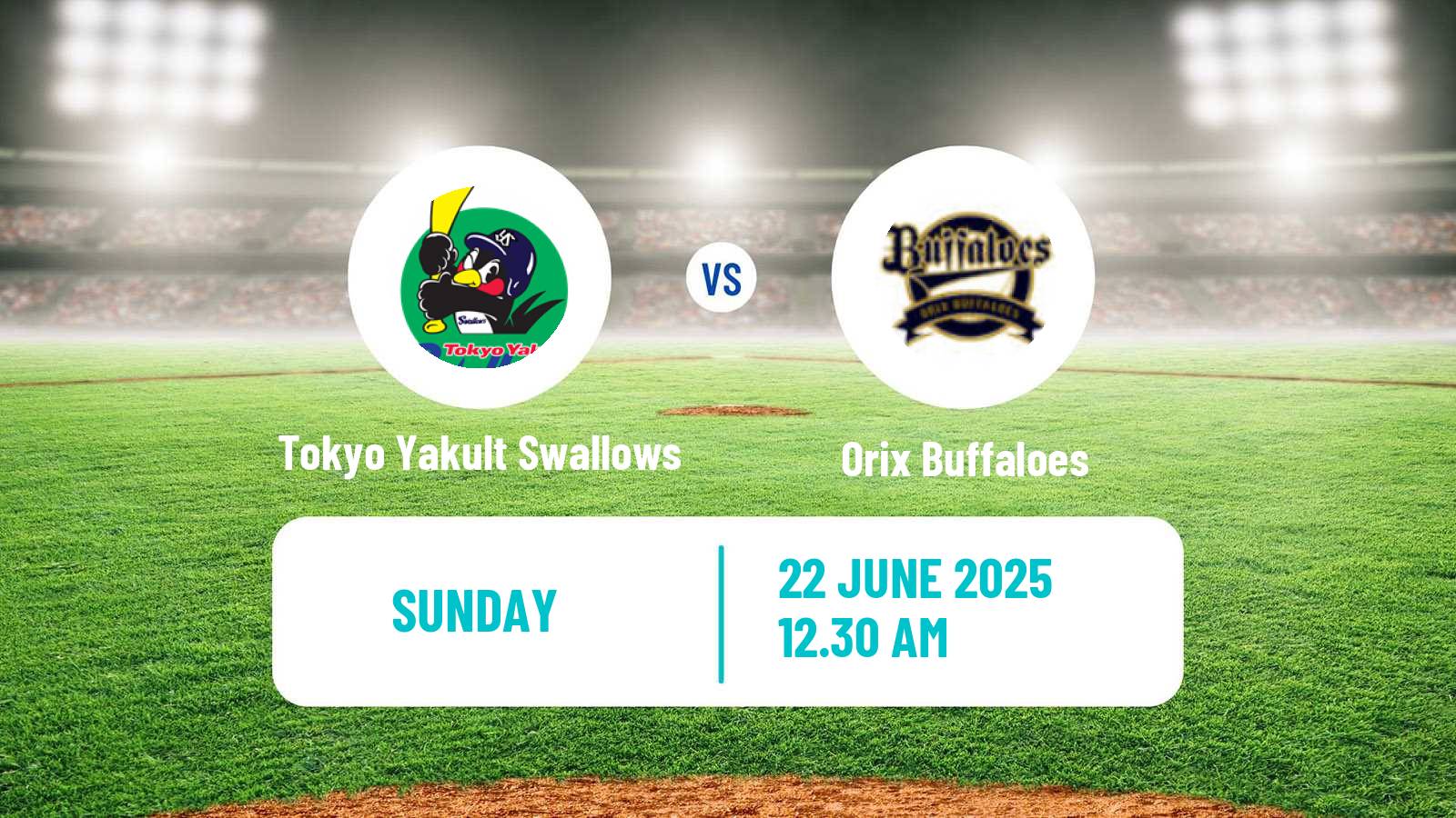 Baseball NPB Tokyo Yakult Swallows - Orix Buffaloes
