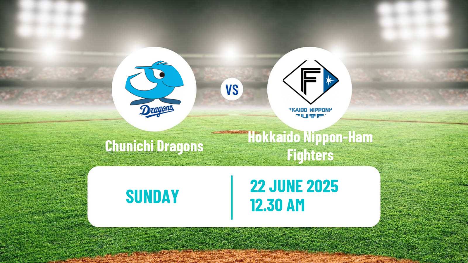 Baseball NPB Chunichi Dragons - Hokkaido Nippon-Ham Fighters