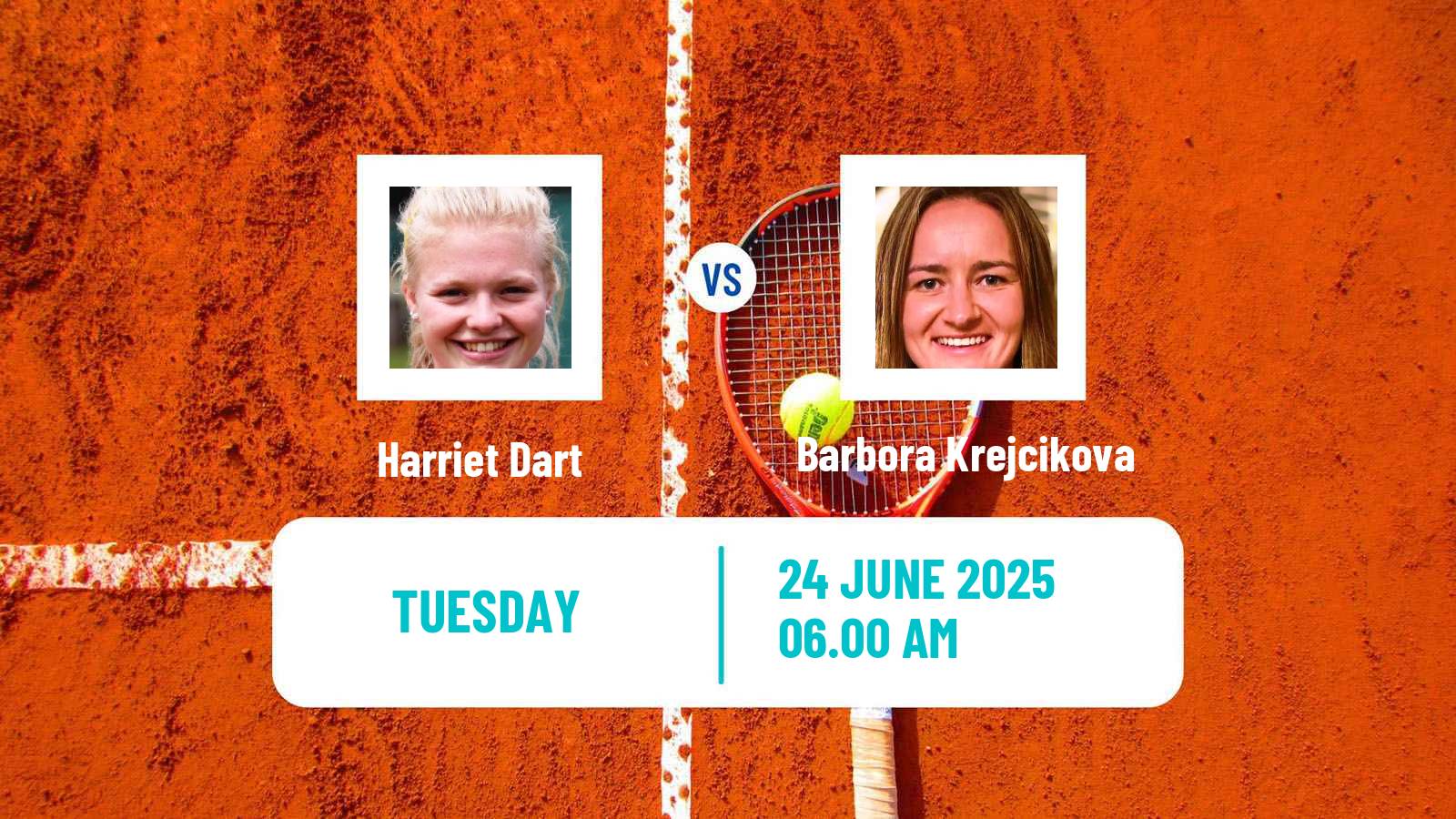 Tennis WTA Eastbourne Harriet Dart - Barbora Krejcikova