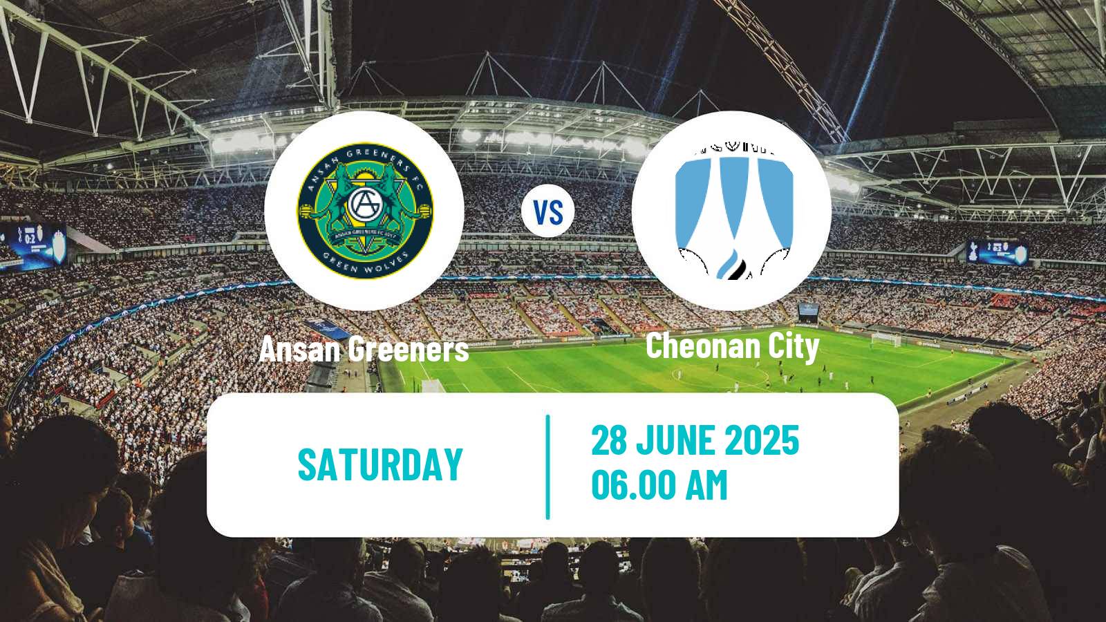 Soccer South Korean K-League 2 Ansan Greeners - Cheonan City