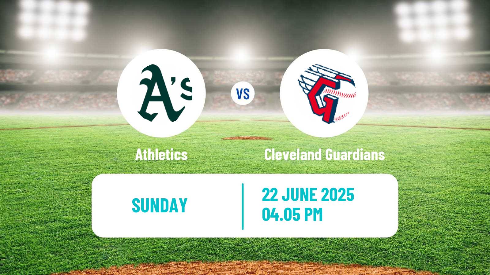 Baseball MLB Athletics - Cleveland Guardians
