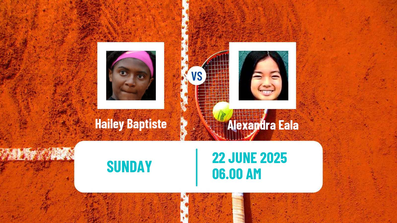 Tennis WTA Eastbourne Hailey Baptiste - Alexandra Eala