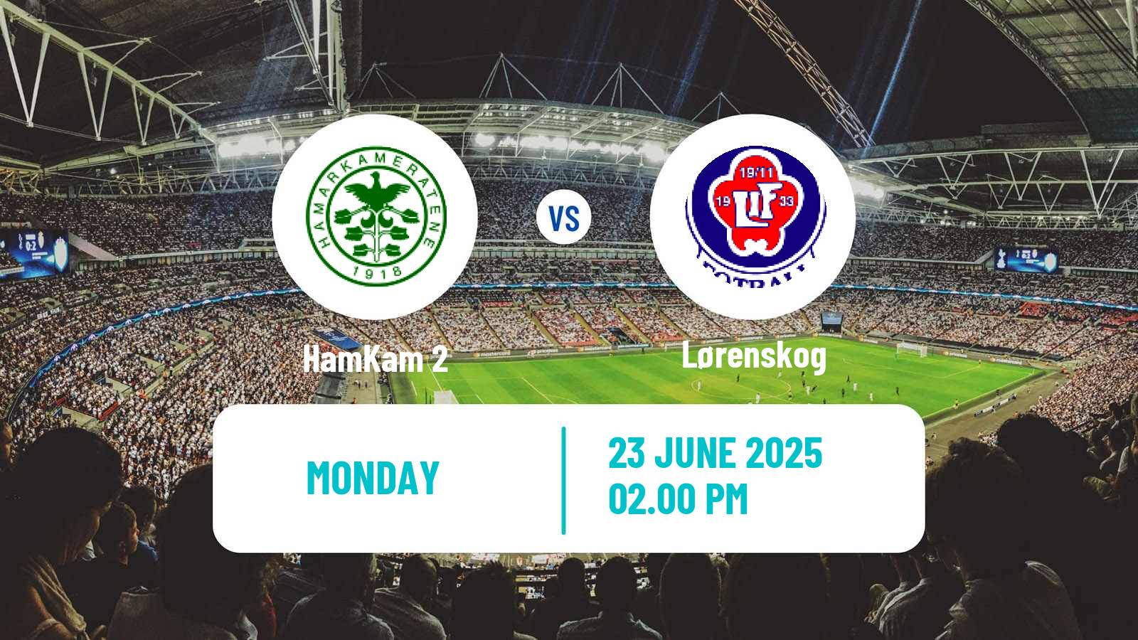 Soccer Norwegian Division 3 - Group 3 HamKam 2 - Lørenskog