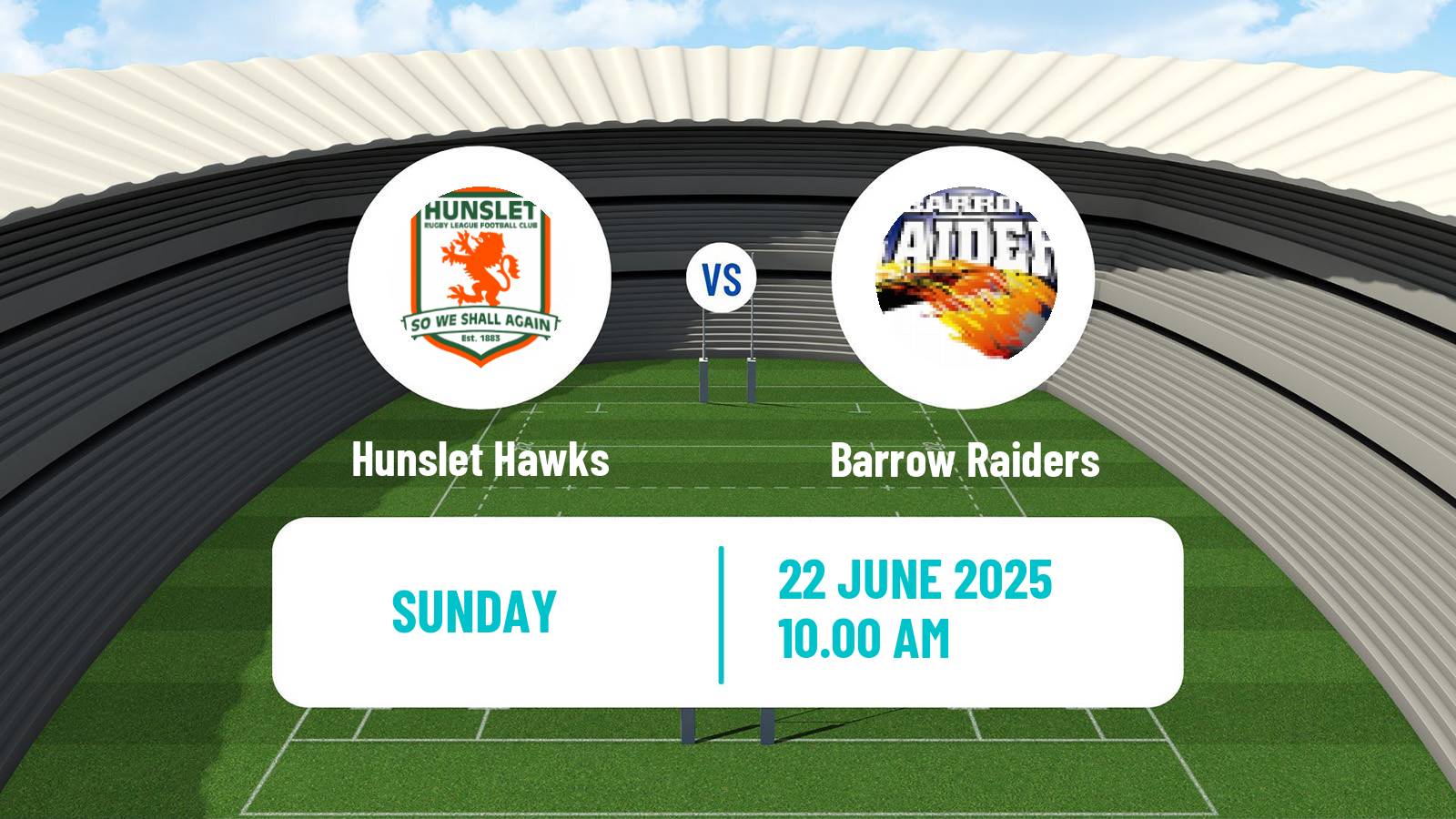 Rugby league English Championship Rugby League Hunslet Hawks - Barrow Raiders