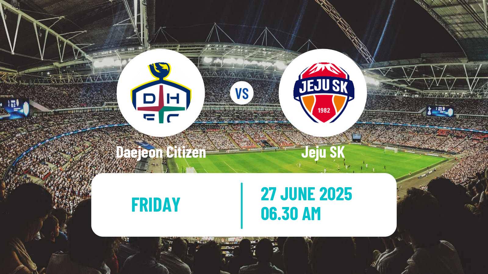 Soccer South Korean K-League 1 Daejeon Citizen - Jeju