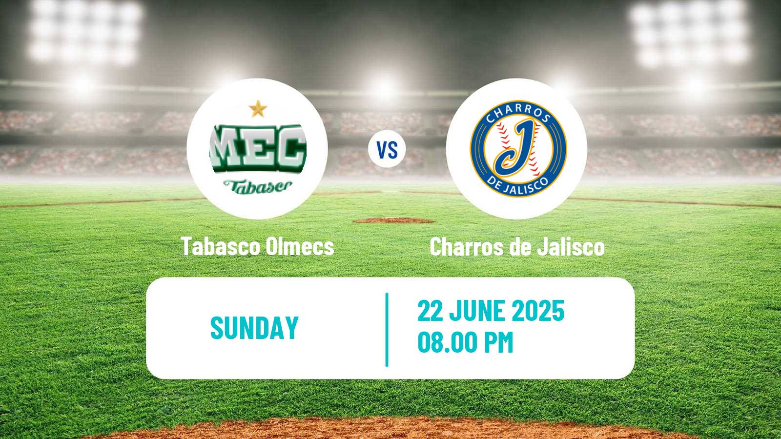 Baseball LMB Tabasco Olmecs - Charros de Jalisco