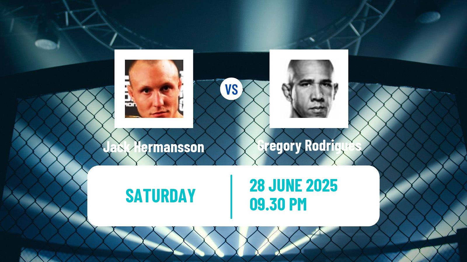 MMA Middleweight UFC Men Jack Hermansson - Gregory Rodrigues