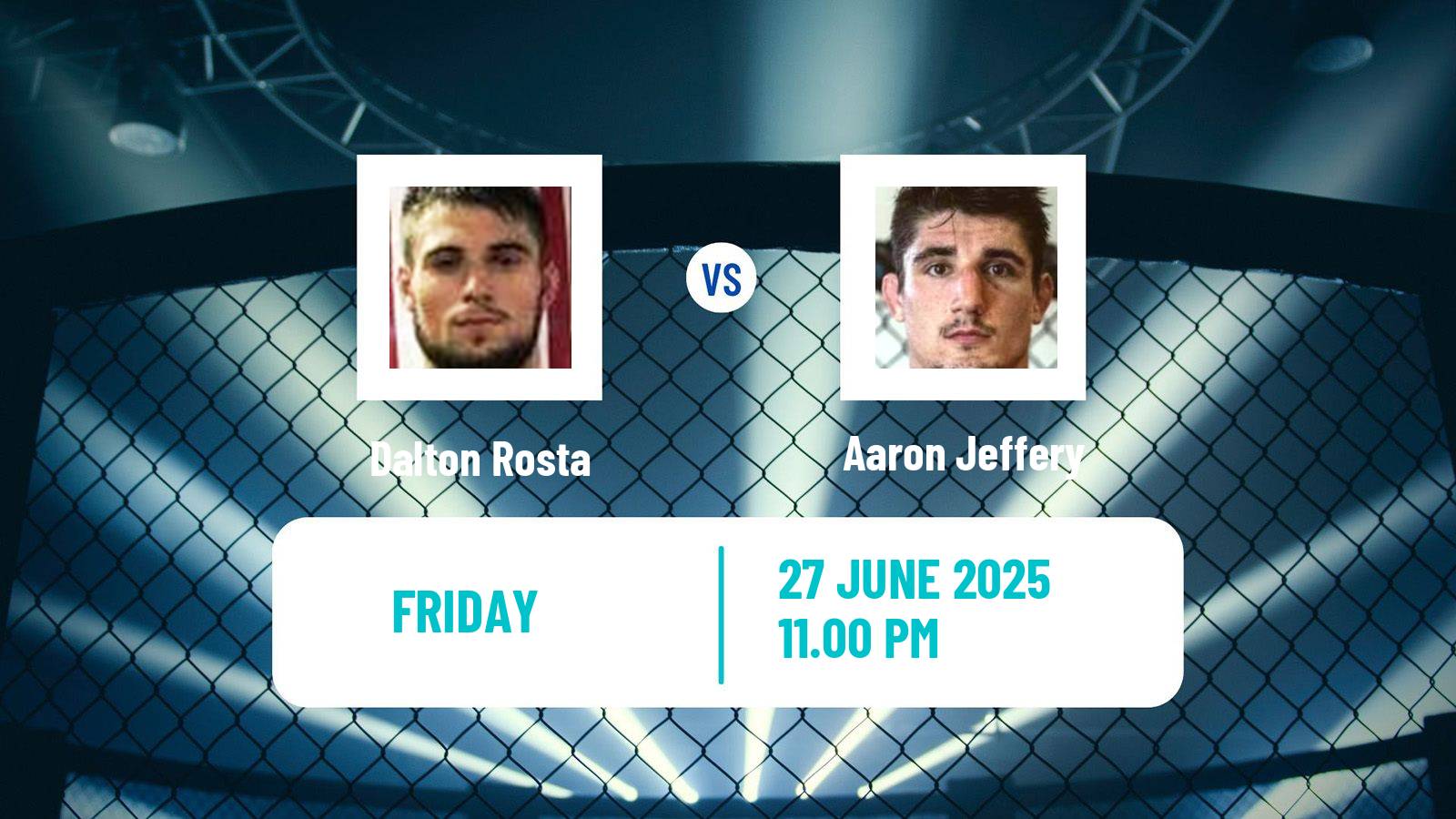 MMA Middleweight Pfl Tournament Men Dalton Rosta - Aaron Jeffery