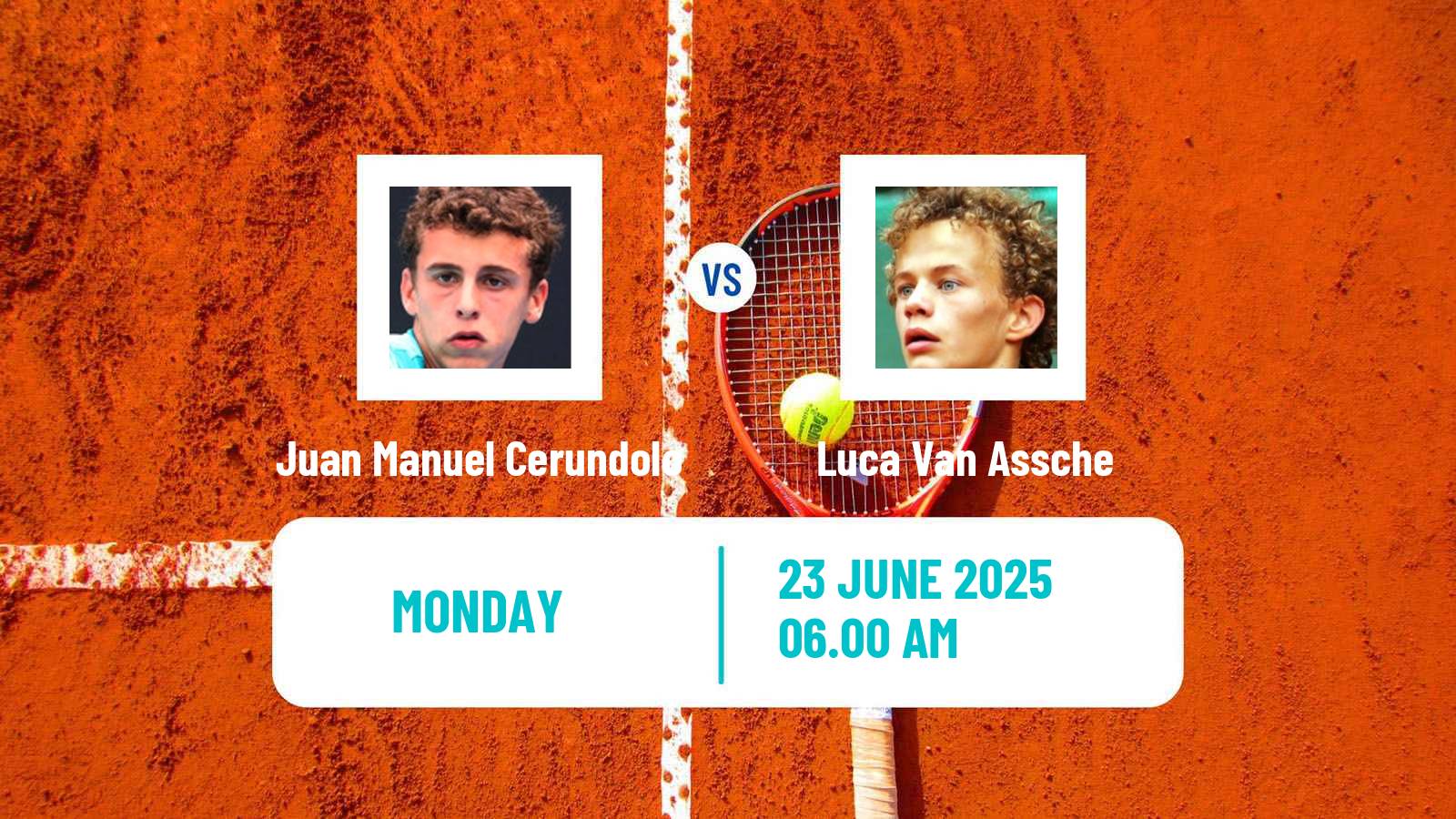 Tennis ATP Wimbledon Juan Manuel Cerundolo - Luca Van Assche