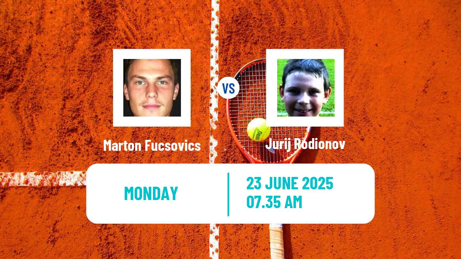 Tennis ATP Wimbledon Marton Fucsovics - Jurij Rodionov
