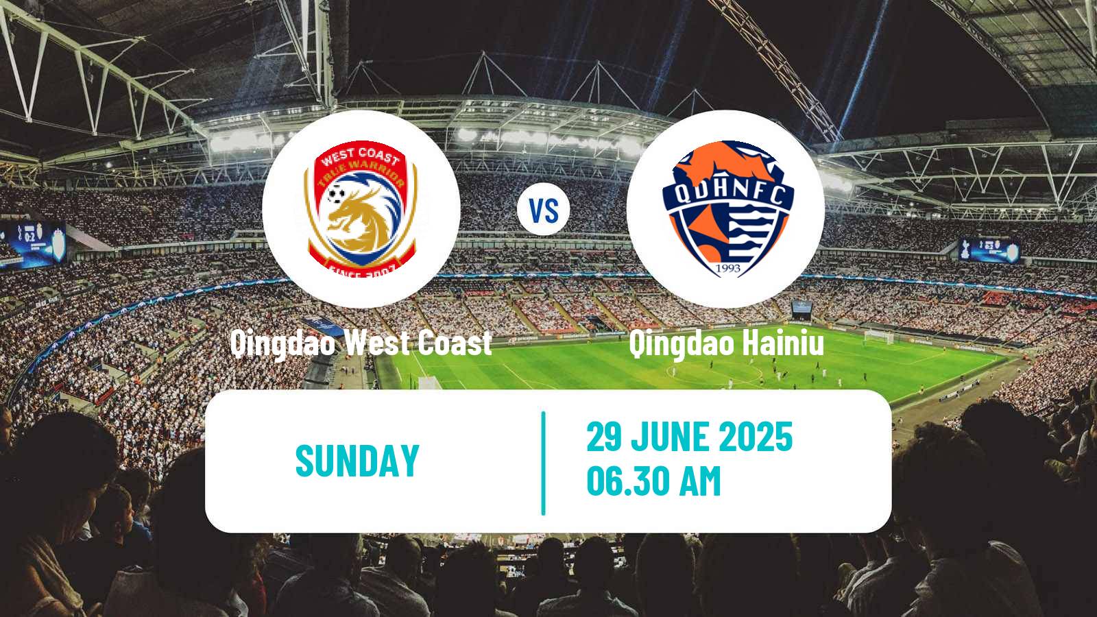 Soccer Chinese Super League Qingdao West Coast - Qingdao Hainiu