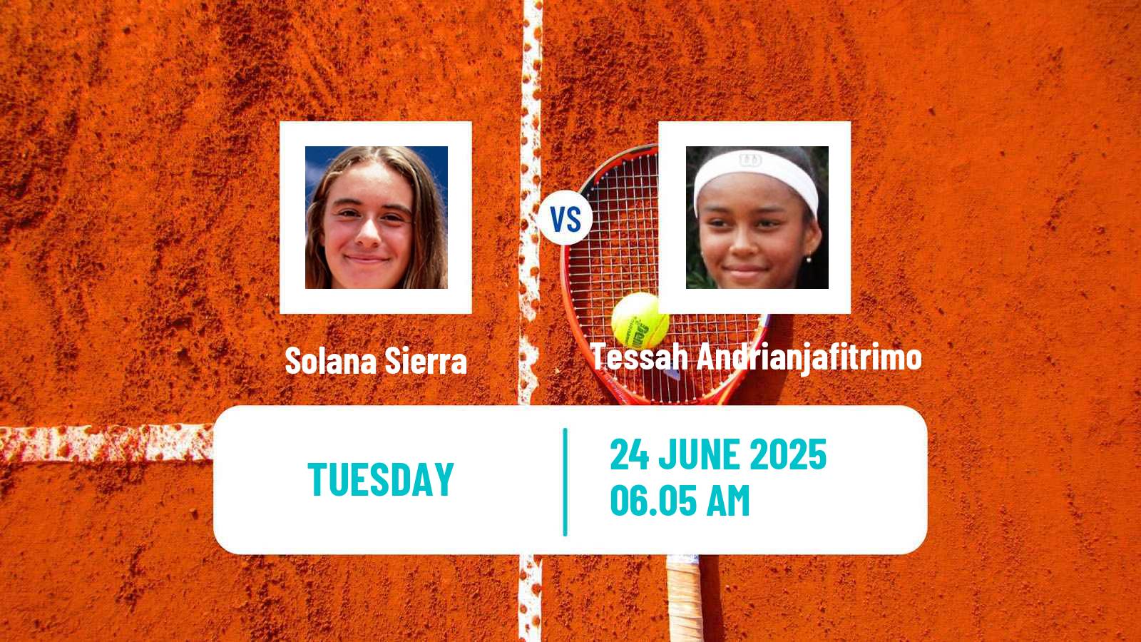 Tennis WTA Wimbledon Solana Sierra - Tessah Andrianjafitrimo