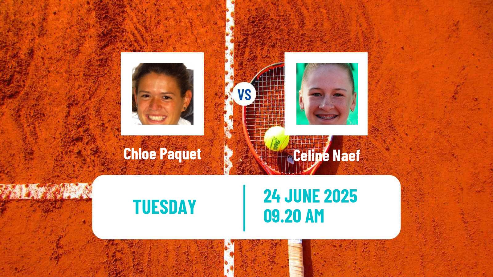 Tennis WTA Wimbledon Chloe Paquet - Celine Naef