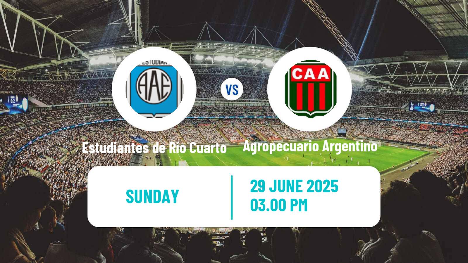 Soccer Argentinian Primera Nacional Estudiantes de Río Cuarto - Agropecuario Argentino