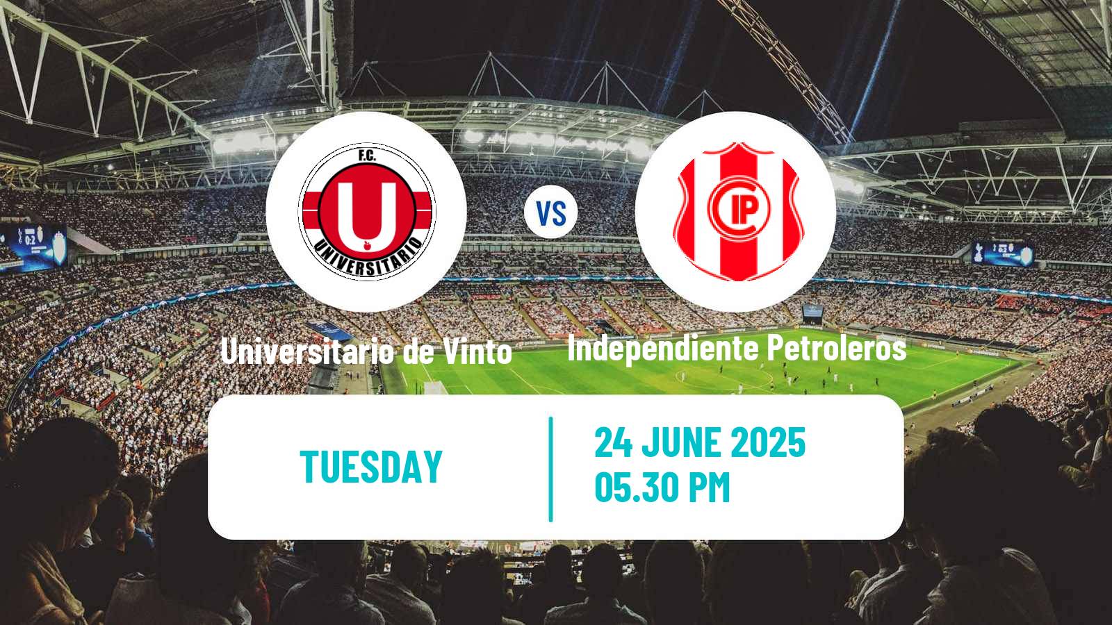Soccer Bolivian League Cup Universitario de Vinto - Independiente Petroleros