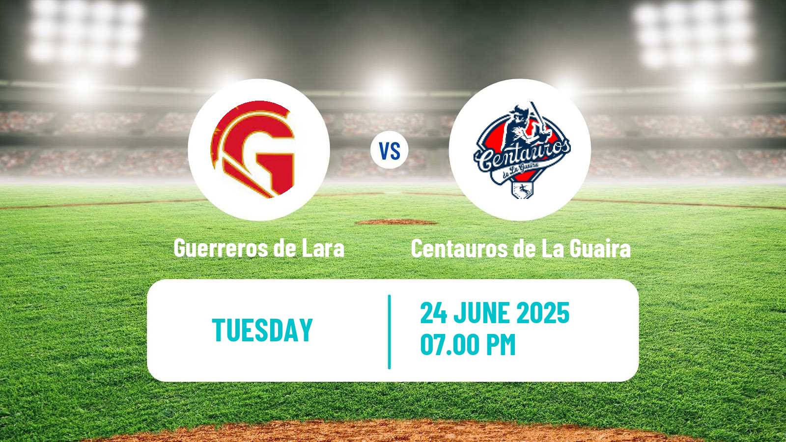 Baseball Venezuelan LMBP Guerreros de Lara - Centauros de La Guaira