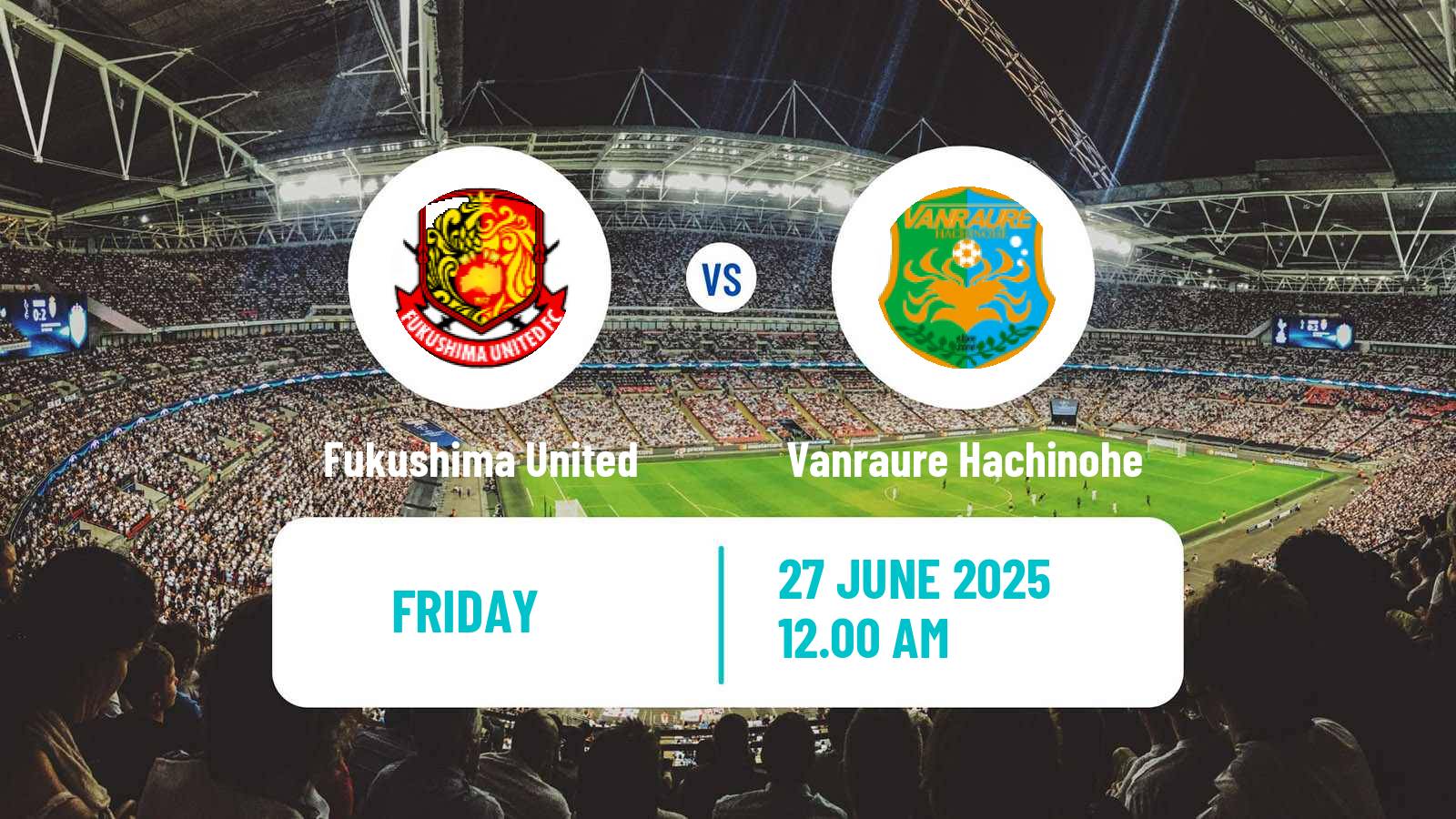 Soccer Japan J3 League Fukushima United - Vanraure Hachinohe