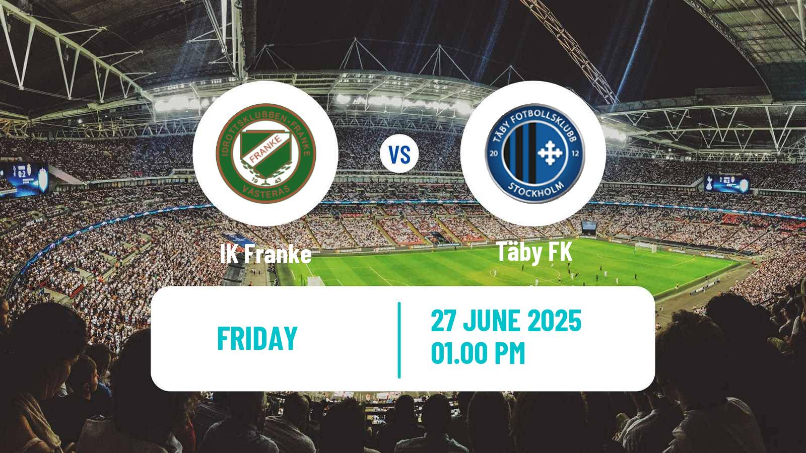 Soccer Swedish Division 2 - Norra Svealand IK Franke - Täby