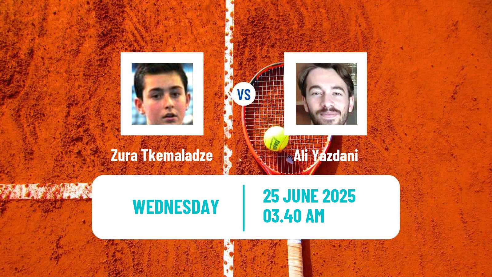 Tennis ITF M15 Kayseri 5 Men Zura Tkemaladze - Ali Yazdani