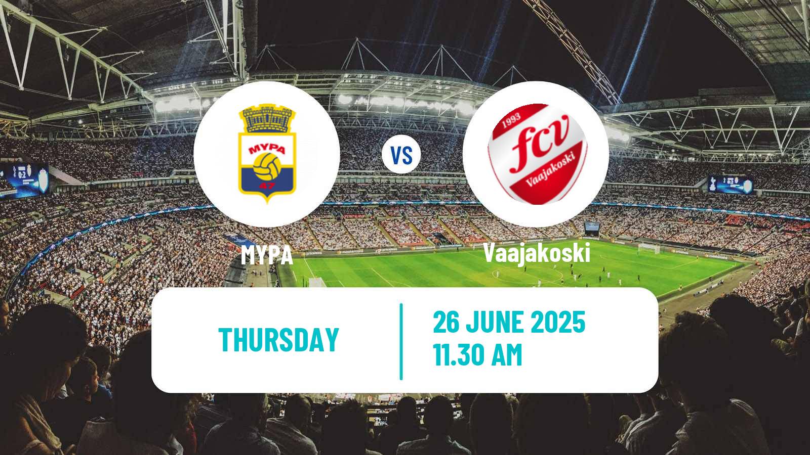 Football Finnish Kakkonen Group A MYPA - Vaajakoski