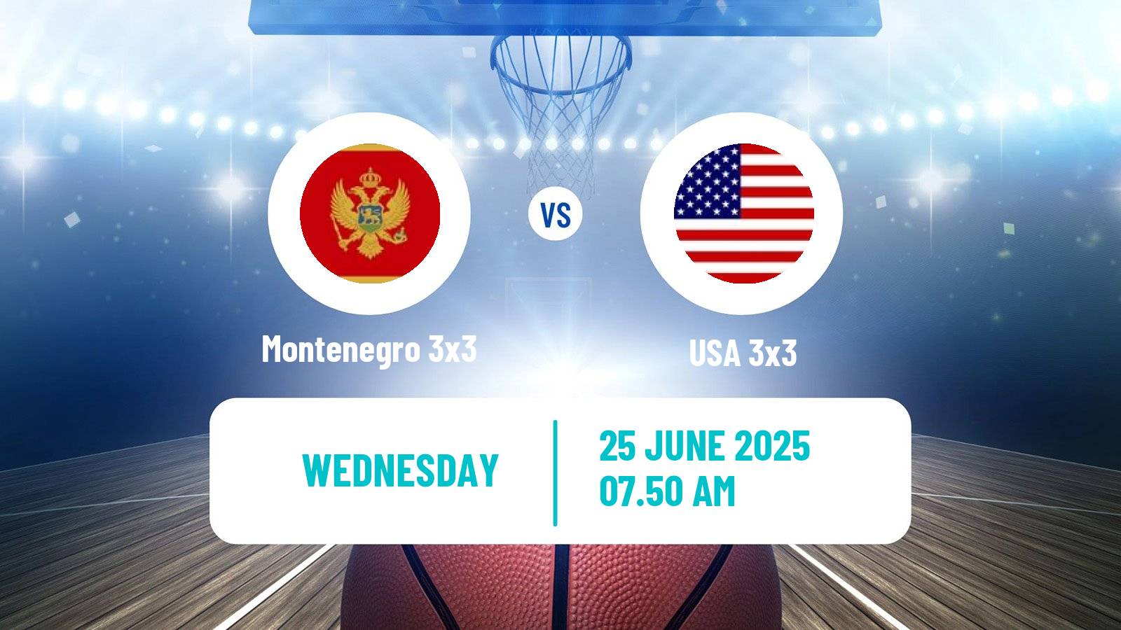 Basketball World Cup Basketball 3x3 Montenegro 3x3 - USA 3x3