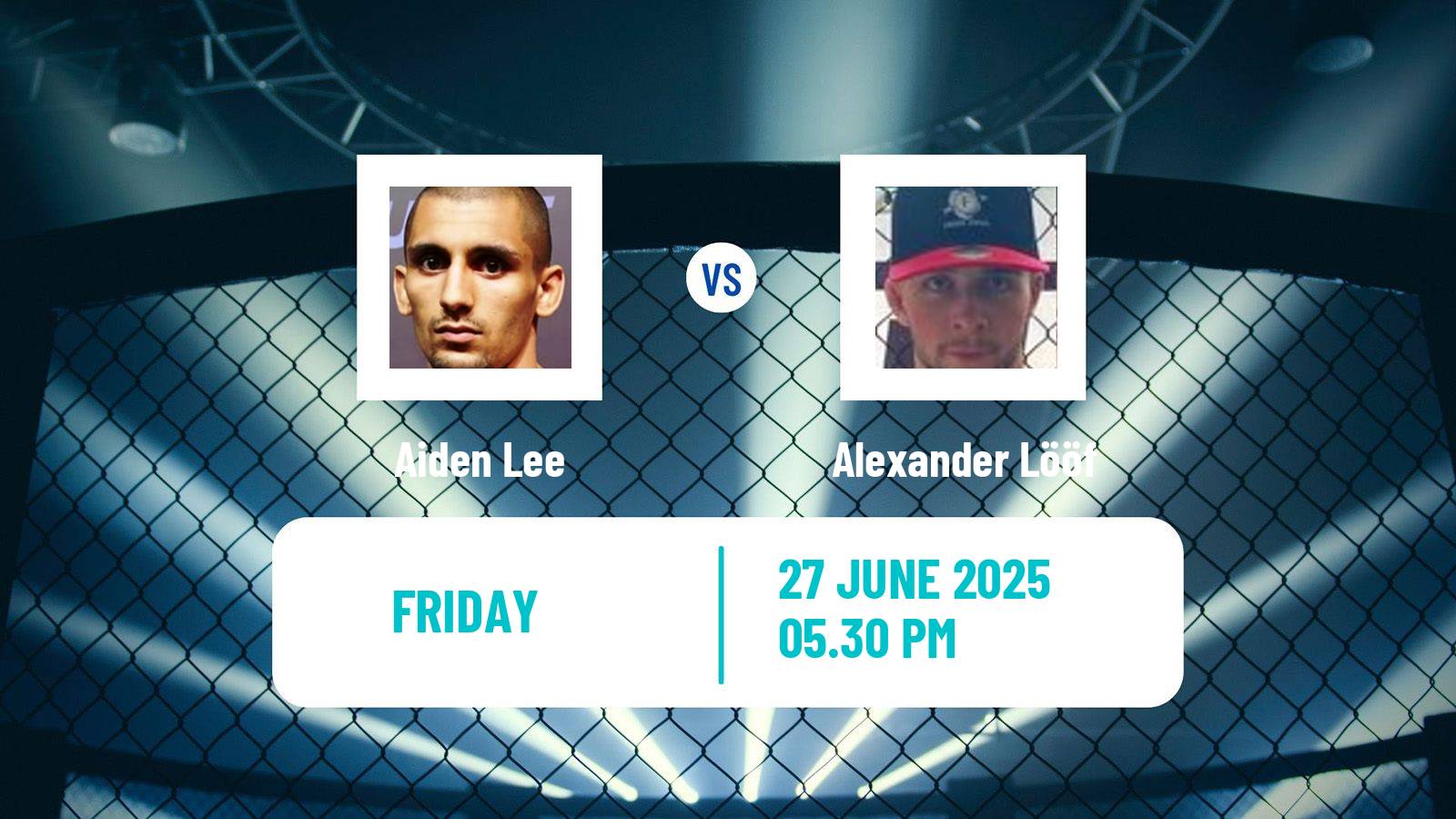 MMA Featherweight Cage Warriors Men Aiden Lee - Alexander Lööf