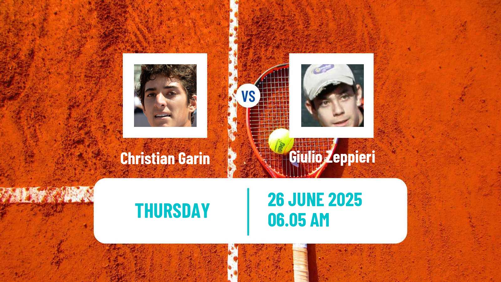 Tennis ATP Wimbledon Christian Garin - Giulio Zeppieri