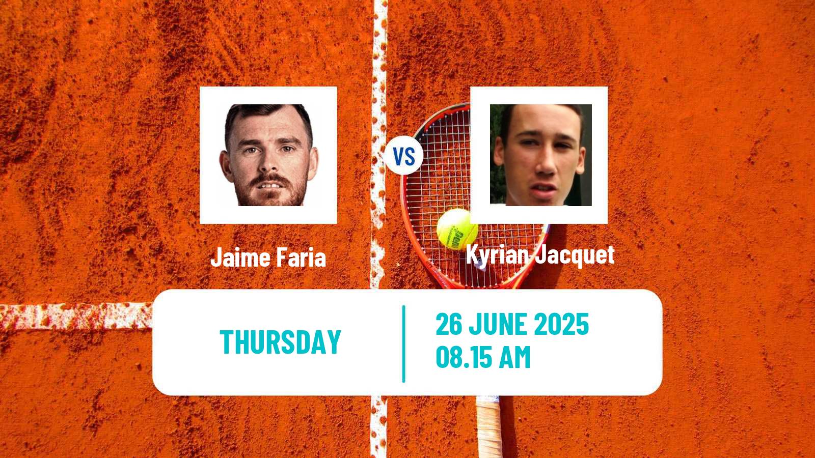 Tennis ATP Wimbledon Jaime Faria - Kyrian Jacquet